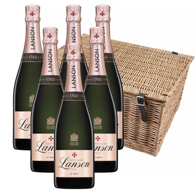 Lanson Le Rose Label Champagne 75cl Case of 6 Hamper
